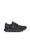 On Breathable Mesh Sneakers With Distinctive Segmented Sole In Black