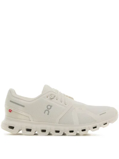 On Cloud 6 Sneakers In Pearl & White