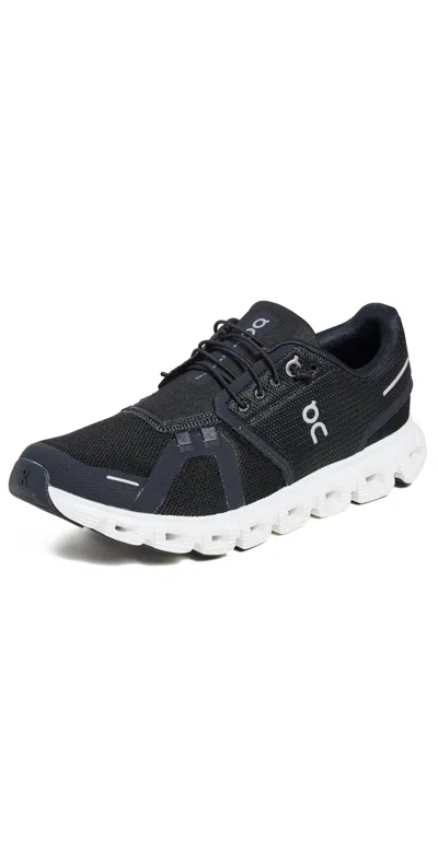 On Cloud 6 Sneakers Black White In Black/white