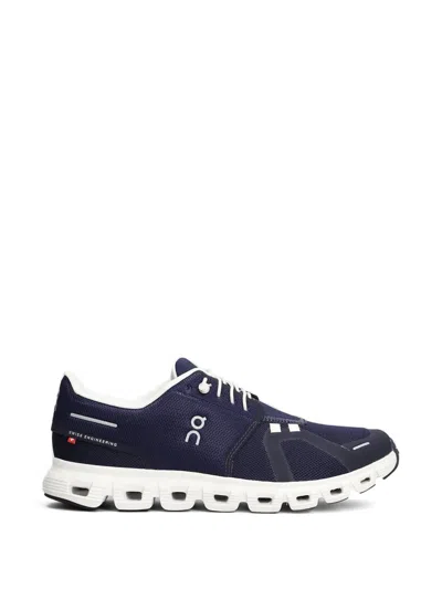 On Running Midnight White Polyester Cloud 6 Sneakers In Blue