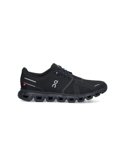 On Cloud 6 Sneakers With Rounded Toe In Black