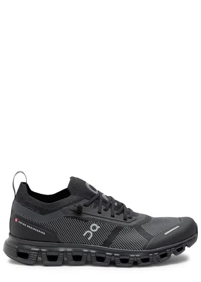 On Cloud 6 Versa Panelled Mesh-knit Sneakers In Black