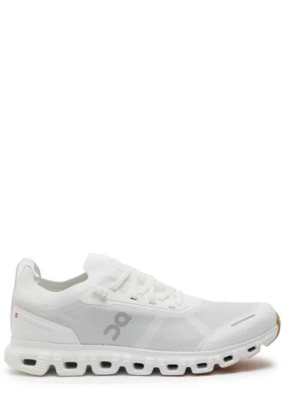 On Cloud 6 Versa Panelled Mesh-knit Sneakers In White