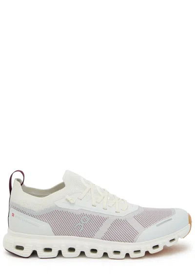 On Cloud 6 Versa Panelled Mesh-knit Sneakers In White