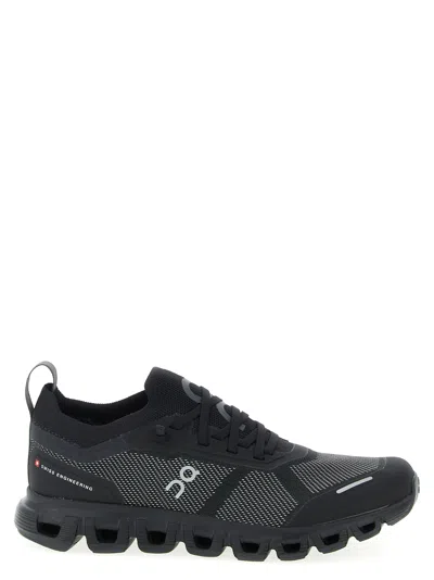 On Cloud 6 Versa Panelled Mesh-knit Sneakers In Black