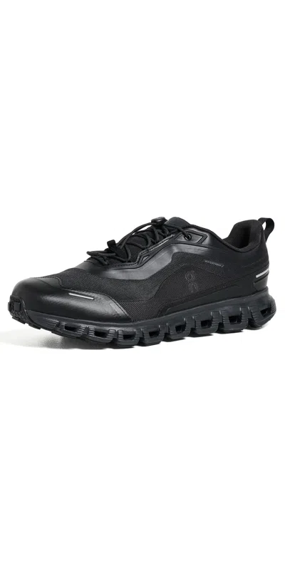 On Cloud 6 Rubber-trimmed Mesh Sneakers In Black