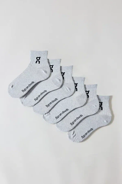 On Cloud Logo Mid Socks 3-pack In Grey, Women's At Urban Outfitters In Gray