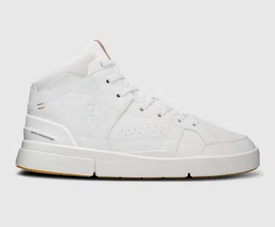 On Cloud Men's Roger Clubhouse Mid Shoes In White/sandstone In Multi