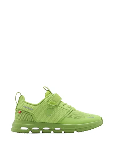 On Kids' Cloud Play Shf Mesh Strap Sneakers In Green