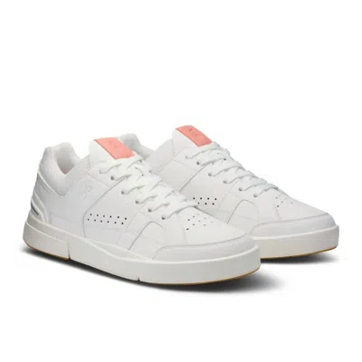 On Cloud Women's Roger Clubhouse Shoes In White/flamingo In Multi