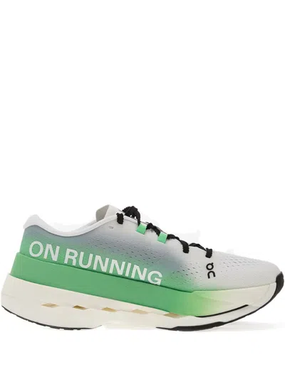 On Cloudboom Max Logo-print Sneakers In Green