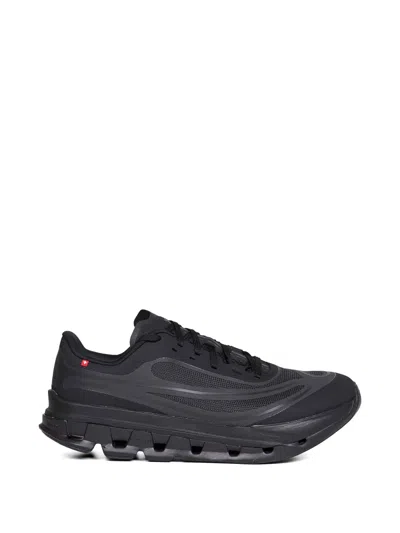 On Logo Lace-up Sneakers In Black