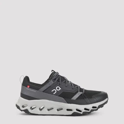 On Cloudhoriz Rubber-trimmed Mesh Running Sneakers In Black