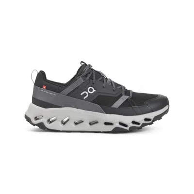 On Cloudhorizblack Textile Sneakers In Gray
