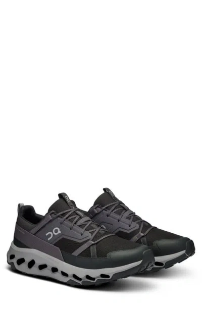 On Cloudhoriz Hiking Shoe In Black/alloy