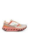 On Cloudhoriz Hiking Shoe In Fog & Mahogany
