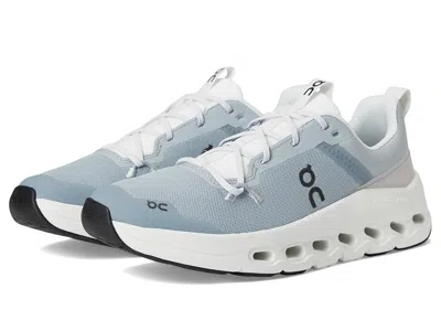 On Cloudleap (big Kid) Kids Shoes Glacier/white : 6.5 Big Kid M, Synthetic In Gray