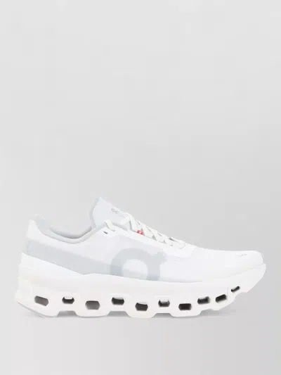 On Cloudmster 1 Mesh Sneakers Perforated Rubber Sole In White