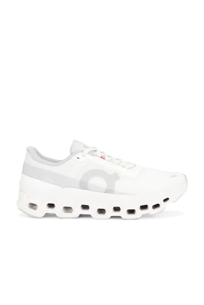 On Cloud Mster Mesh Upper Rubber Outsole Sneakers In White