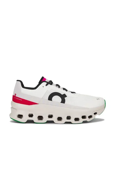 On Cloudmster Rubber-trimmed Mesh Running Sneakers In White