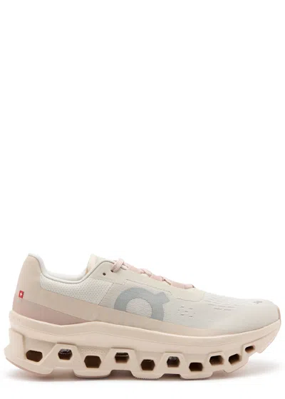 On Cloudmster Knitted Sneakers In Light Pink