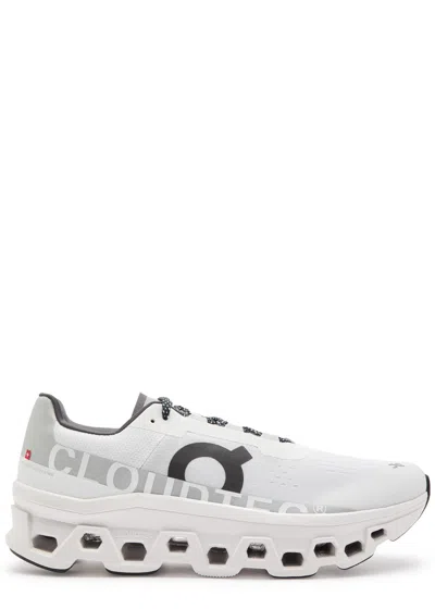 On Cloudmster Knitted Sneakers In White