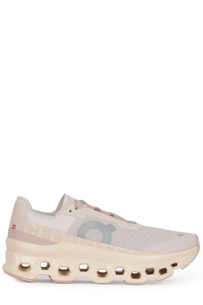 On Cloudmster Lace-up Sneakers In White