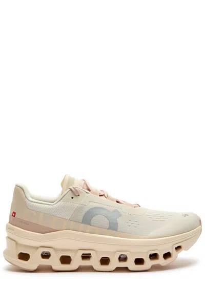 On Cloudmster Panelled Mesh Sneakers In Pink