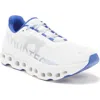 On Cloudmster Running Shoe In White/indigo