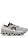 On Breathable Grey Sneakers With Robust Rubber Sole In Gray