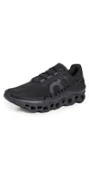 On Cloudmster Void Rubber-trimmed Mesh Running Sneakers In All Black