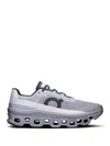 On Breathable Grey Sneakers With Robust Rubber Sole In Silver