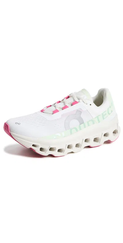 ON CLOUDMONSTER SNEAKERS WHITE/LIMA