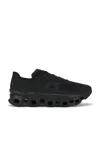 On Cloudmster Void Lace-up Panelled Sneakers In Black