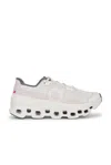 On Lightweight Grey Sneakers With Breathable Upper In White