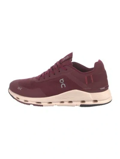 Pre-owned On Cloudnova Form 2 Athletic Sneakers In Burgundy