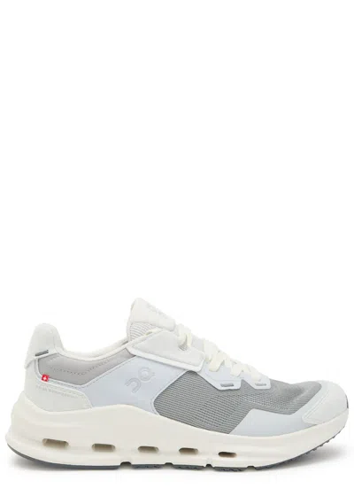 On Cloudnova Rift Panelled Mesh Sneakers In White
