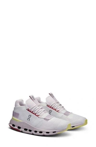 On Cloudnova Sneaker In Undyed White/ Fade
