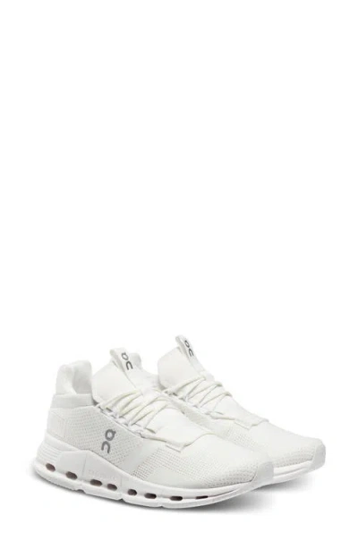 On Cloudnova Sneaker In Undyed White/white