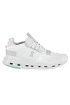 On Cloudnova Sneaker In White Glacier