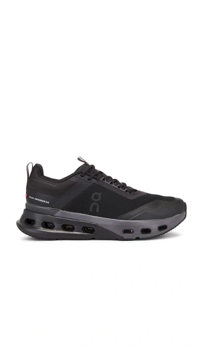On Cloudnova X Sneakers In Black & Eclipse