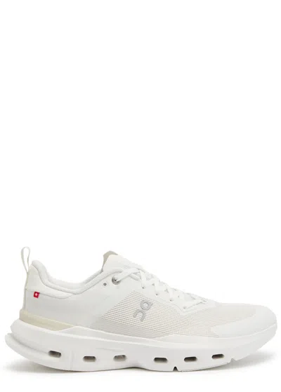 On Cloudpulse Next Panelled Mesh-knit Sneakers In White