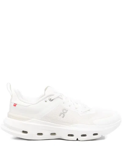 On Cloudpulse Next Sneakers In White/wolf