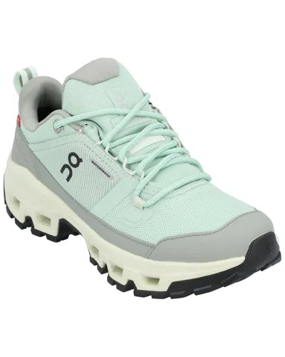 On Running Cloudrock Low Waterproof Canvas Sneaker In Green