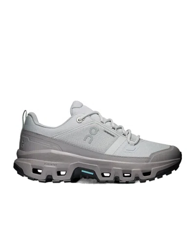 On Cloudrock Low Waterproof Sneakers In Glacier/ore