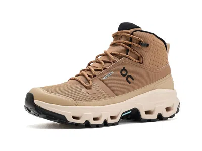 On Cloudrock Mid Waterproof Women's Running Shoes Sphinx/sand: 7 M In Brown