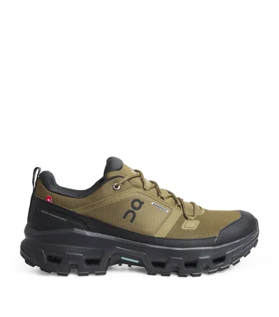 On Cloudrock Rubber-trimmed Mesh Trail Sneakers In Green