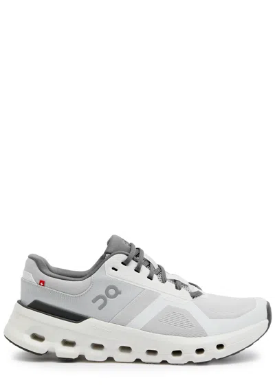 On Cloudrunner 2 Panelled Knitted Trainers In White
