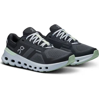 On Cloudrunner 2 Running Shoe In Black/blue