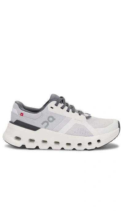 On Cloudrunner 2 Sneaker In Frost & White